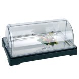 Bufet rece GN1/1 negru transparent inox