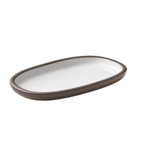 Platou oval 19x11cm linia ReNew White