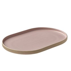 Platou oval 30cm cu relief linia Nara Rose