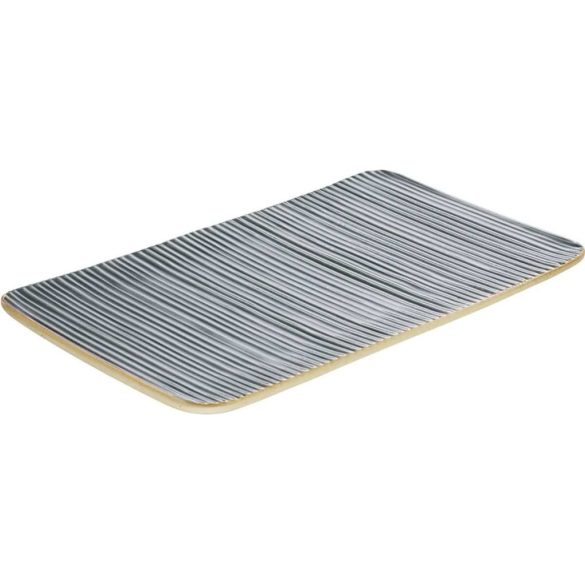 Platou rectangular cu relief 30x18cm linia Nara Gray