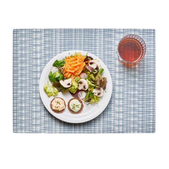 Placemat farfurie silicon 45cm albastru deschis